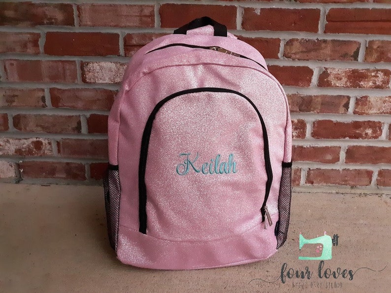 personalized glitter backpack
