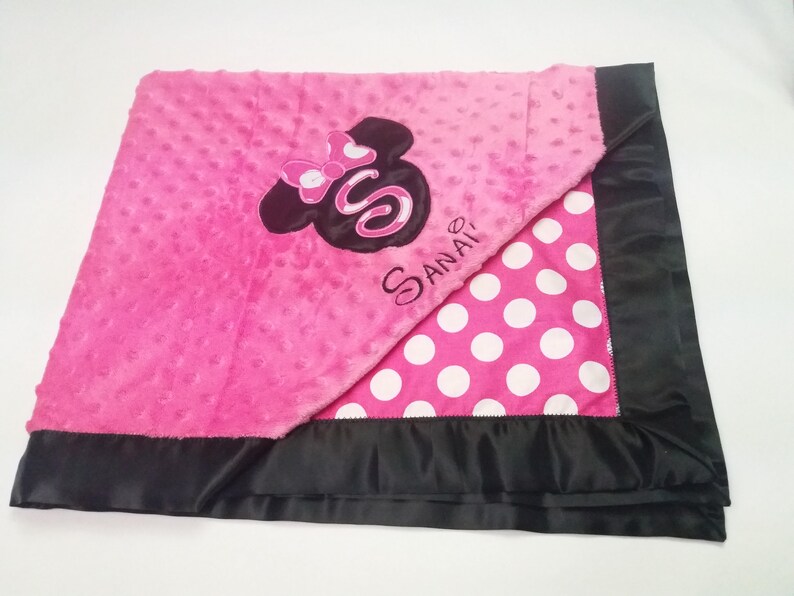 minnie mouse personalized blanket