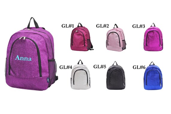 personalized glitter backpack