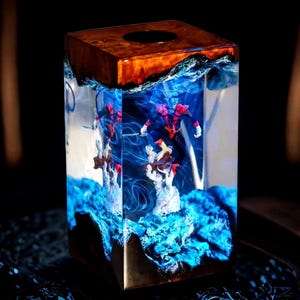 Ni.ght.cr.aw.ler Resin Night Light – Handmade Superhero Epoxy Diorama Lamp, Unique X-Men Inspired Collectible Gift for Fans, Gift for Kids