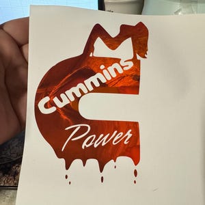 cummins pin girl/decal