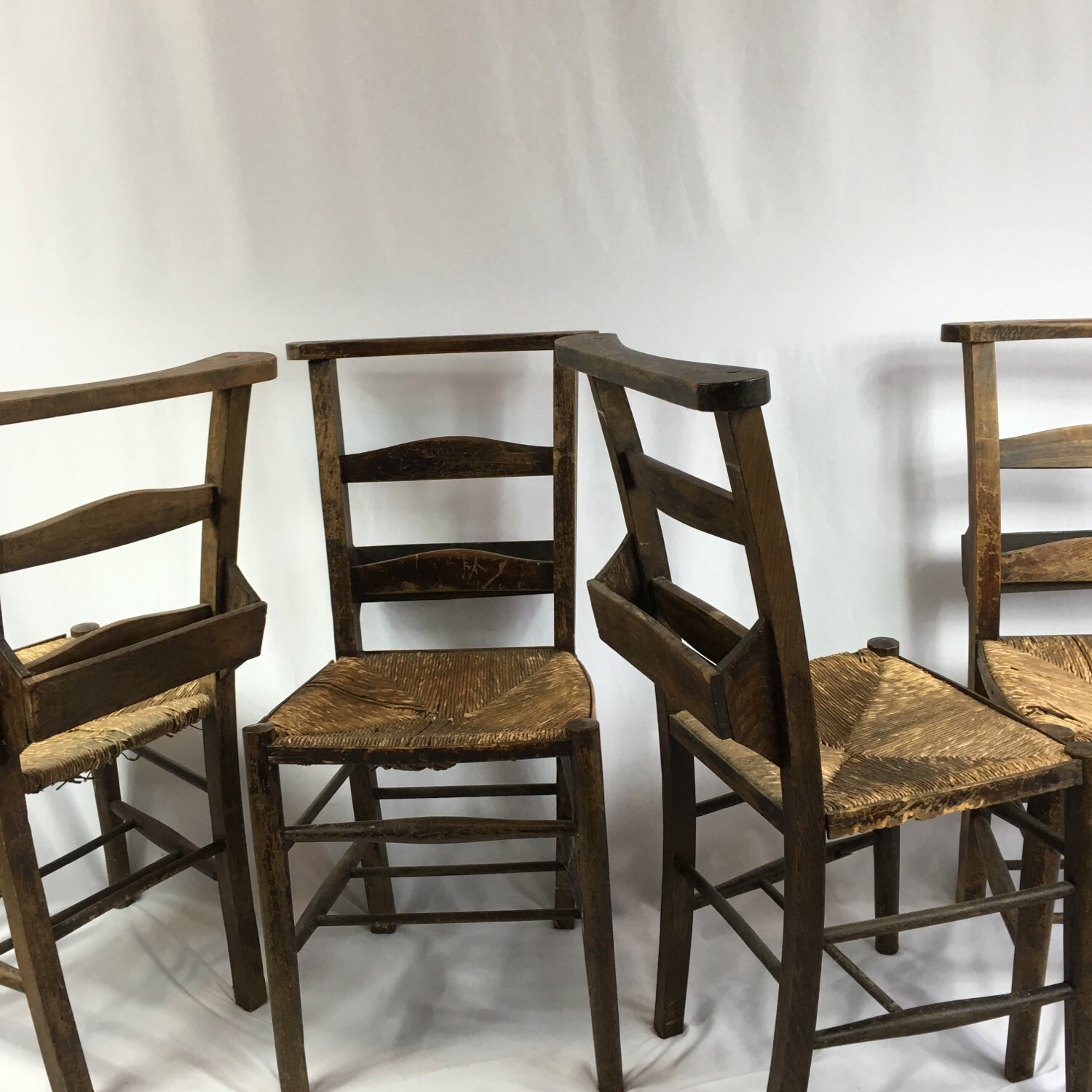 Antique Primitive Shaker Church Chairs Set of 4 | Etsy