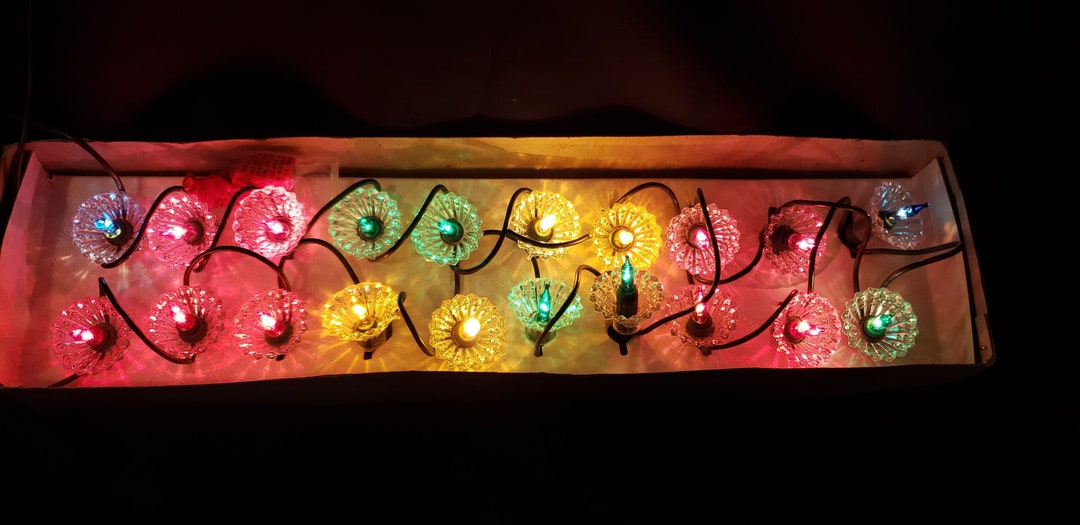 Vintage Flower Christmas Lights Etsy