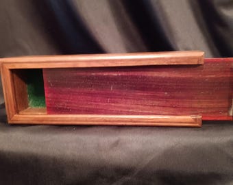 Vintage wood pencil box