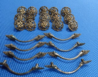 Set of vintage door pulls