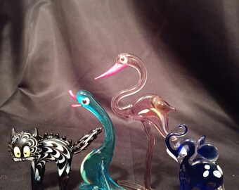 Glass blown animals