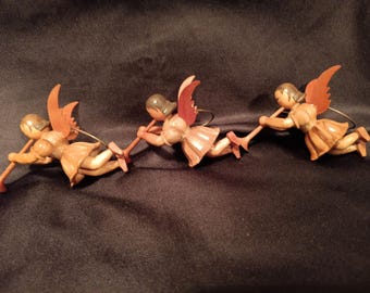 Vintage Ezbeicher Horn wood Angels