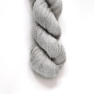 Trina in Stone, baby alpaca, silk, cashmere 3 ply sock, fingering, 437 yds