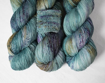 Verdigris Merino Cashmere Nylon MCN -light fingering-562 yds