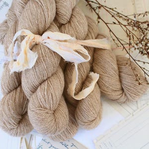 ON SALE Sand Heather  100% Cashmere lace weight Yarn  55g  399yd