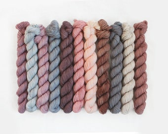 Multicolor set 11 20g minis Morandi colors  subtle and gentle colors gray brown pink oatmeal