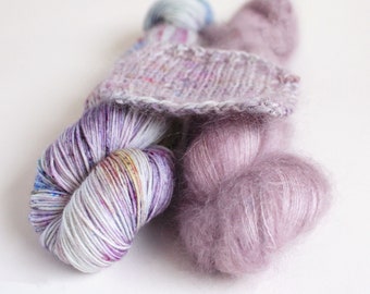 Preorder Field Blooms Peyton Sock and KidMoh Silk Lace Lavender-- Pairings