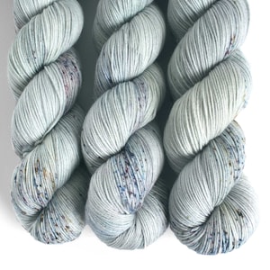 Preorder Seafoam DK and Peyton sock  speckled pale blue green aqua