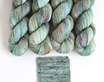 Preorder Seaglass Peyton sock  speckled sea shades blue green purple aqua