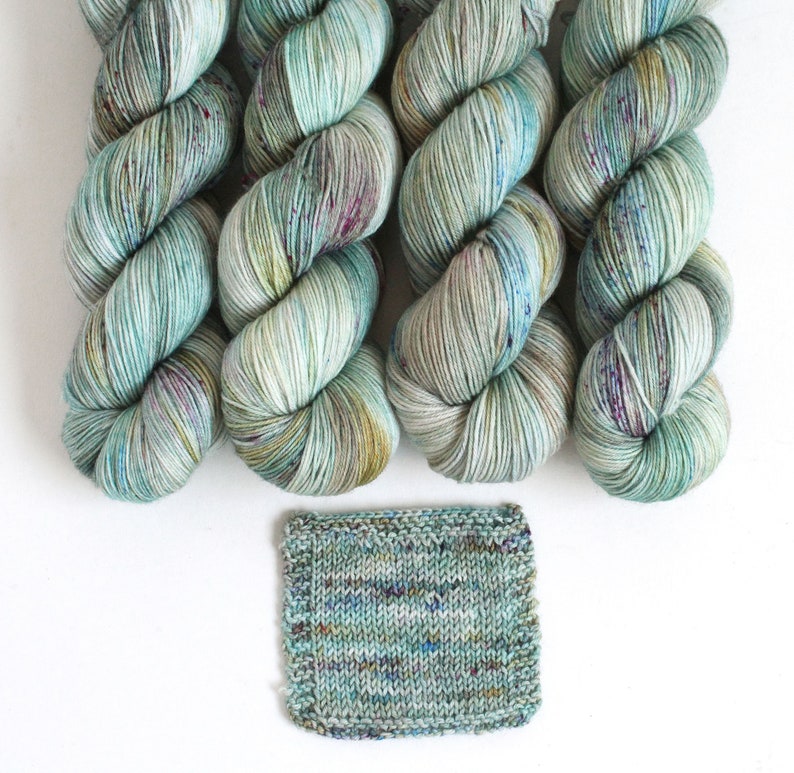 Preorder Seaglass Peyton sock speckled sea shades blue green purple aqua image 1