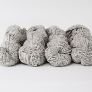 Trina in Stone, baby alpaca, silk, cashmere 3 ply sock, fingering, 437 yds image 2