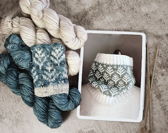 PREORDER Warm Sand and Blue Spruce Thick and Thin DK weight