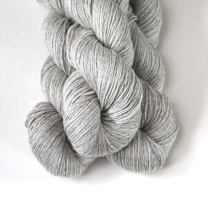 Trina in Stone, baby alpaca, silk, cashmere 3 ply sock, fingering, 437 yds image 3