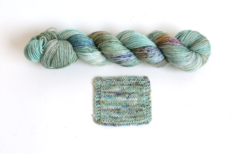 Preorder Seaglass Peyton sock speckled sea shades blue green purple aqua image 3