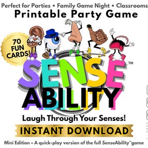 SenseAbility Party Game | Hilarious ADHD-Friendly Icebreaker, Printable Group Game, Digital Download