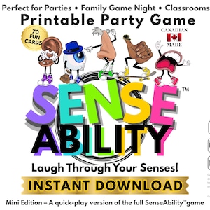 Juego de mesa SenseAbility / Juego de cartas apto para personas con TDAH (Descarga digital)