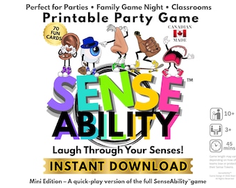 SenseAbility Party Game | ADHD Friendly Card Game (Digital Download)