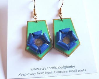 Virgo Morning Glory Earrings | Whimsical Floral Zodiac Collection, Handmade Jewelry