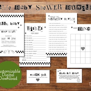 Emo Baby Shower Bundle: Customizable Pop Punk Theme (Digital Download)