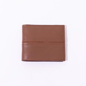 Cartera delgada de cuero para hombre: billetera minimalista plegable con bloqueo RFID. Regalo personalizado para él, Día del Padre, aniversario y padrinos de boda.