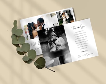 Minimalist Wedding Thank You Card Template | Editable 5x7 (Digital Download)