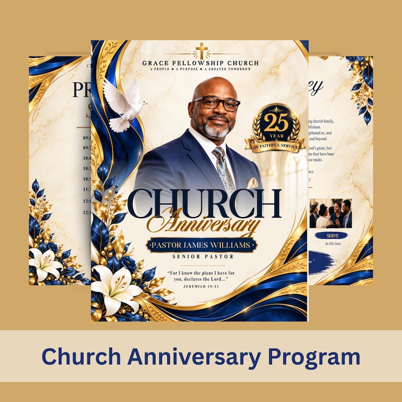 Folding Church Program - Etsy