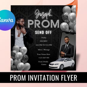 Prom Send Off Flyer: Editable Canva Template (Digital Download)
