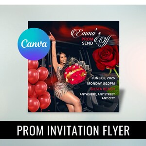 Prom Send Off Flyer: Editable Canva Template (Digital Download)