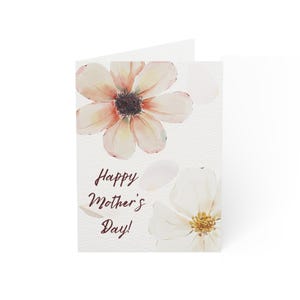 Cartes de voeux florales élégantes pour toutes les occasions, cartes de fête des mères, papeterie personnalisée