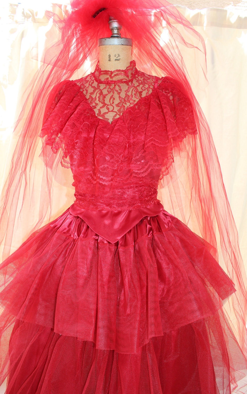Lydia deetz red wedding dress new arrivals
