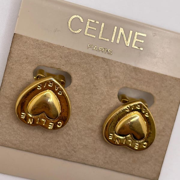 Celine Paris - NWT - Petite Heart, Clip On Earrings