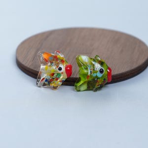 Japanese Glass Fish Beads, Straight Hole Lampwork Beads, Colorful Handmade DIY Jewelry Supplies, Kawaii Bracelet Necklace Charms