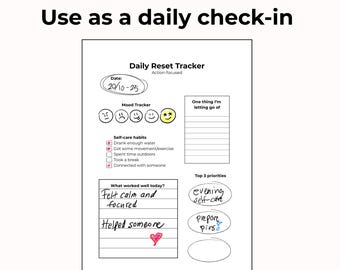 ADHD Daily Reset Tracker Bundle – Mood, Energy & Focus Reset System for Burnout, Overwhelm and Executive Dysfunction
