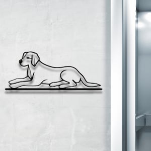 Dog Metal Wall Art | Minimalist Dog One Line Art | Animal Wall Decor | Modern Wall Hanging | Pet Home Decor | Dog Lovers Gift | Gift For Her