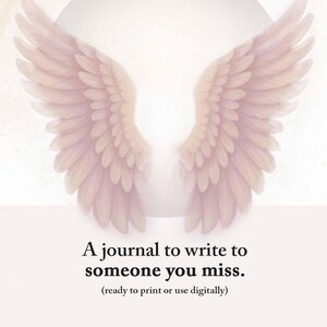 Diario de duelo / Cartas al más allá / Libro de recuerdos para la pérdida de un ser querido / Diario de alas de ángel / Regalo sanador para la pérdida