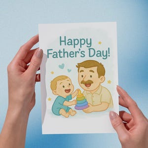 Lustige Vatertagskarte Geburtstagskarte Entzückende Vatertagsgeschenk für ihn Geschenk von Kindervatertag Geburtstagsgeschenk für Papa Erster Vatertag