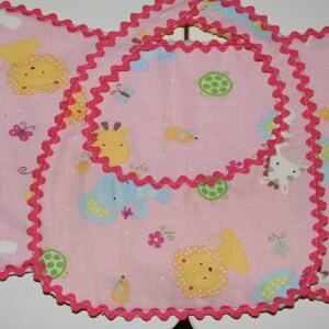 Bib and Burp Cloth, Animal Print BURP CLOTH and BIB Set, Baby Girl Set, Bib, Burp Cloth, Baby Shower Gift