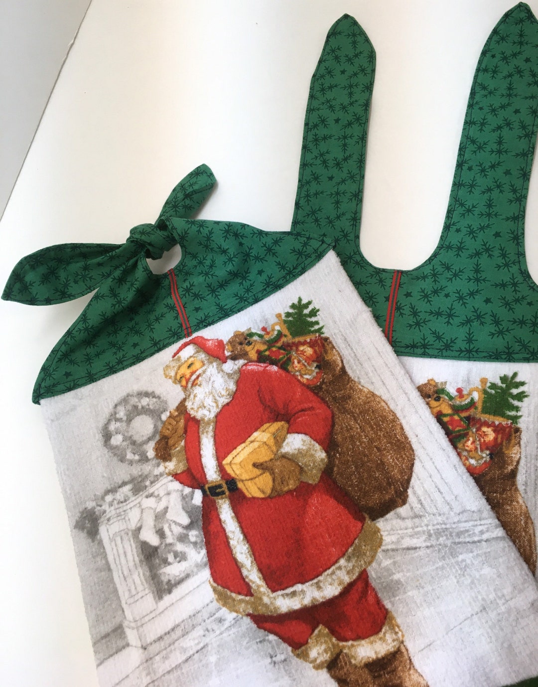 Santa Hand Towels Christmas Hand Towels With Hanging Loop Etsy