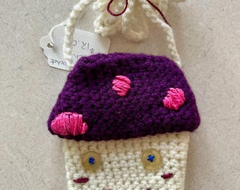 Shoulder Bag, Small Pouch, Small Purse, Children’s Purse, Earbud Holder, Change Purse, Latch key holder, Credit Card/Money Bag,Crochet Pouch