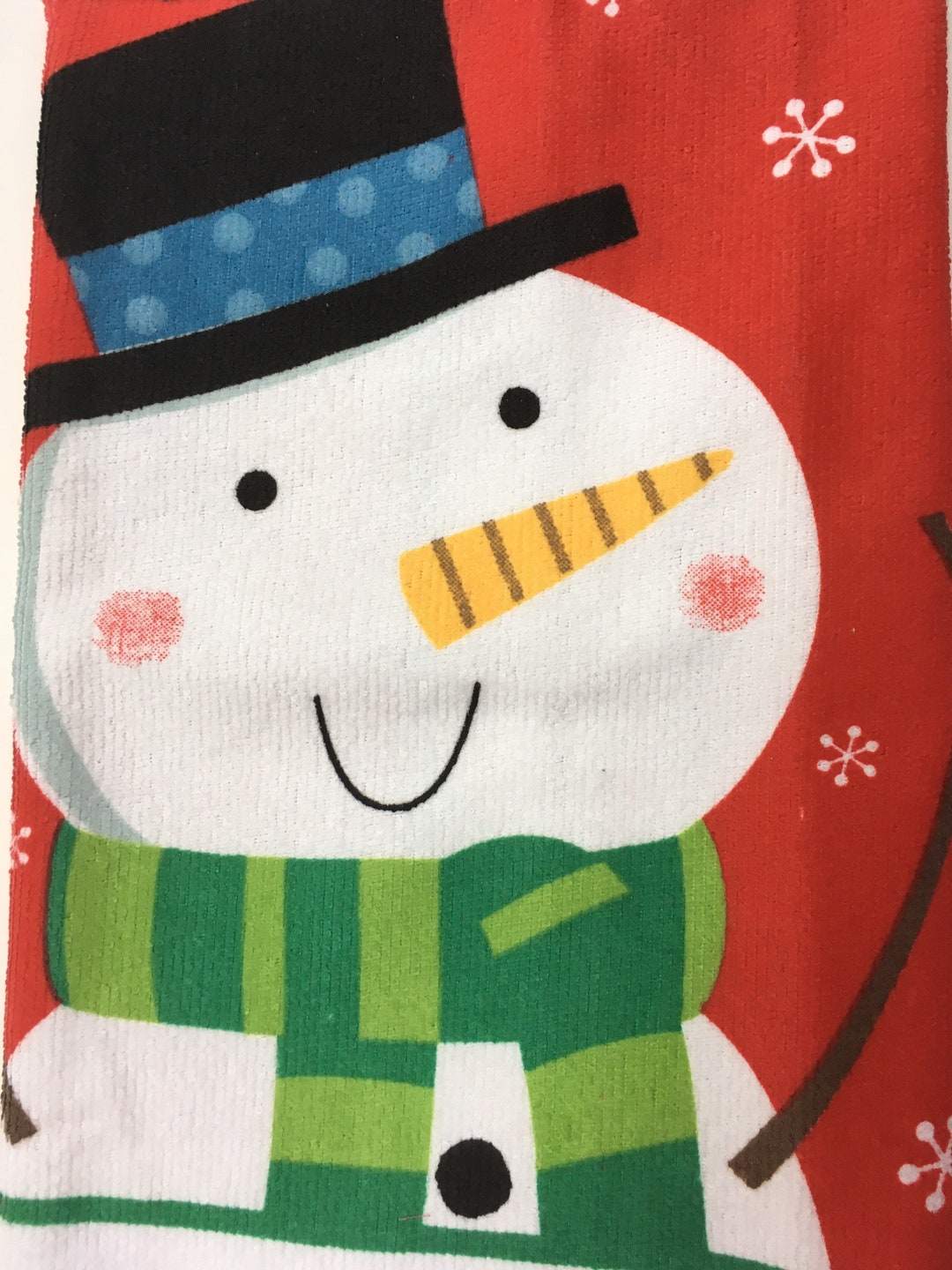 Snowman Hand Towels Finger Towels Kitchen Towels With Etsy