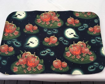 Placemats Set of 4, Halloween Placemats, Fall Placemats, Reversible Placemats, Washable Placemats