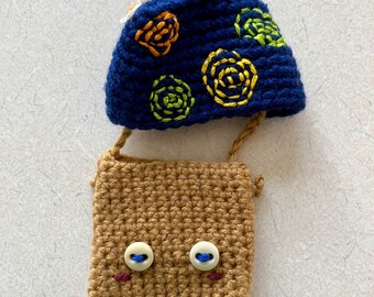 Shoulder Bag, Small Pouch, Small Purse, Children’s Purse, Earbud Holder, Change Purse, Latch key holder, Credit Card/Money Bag,Crochet Pouch