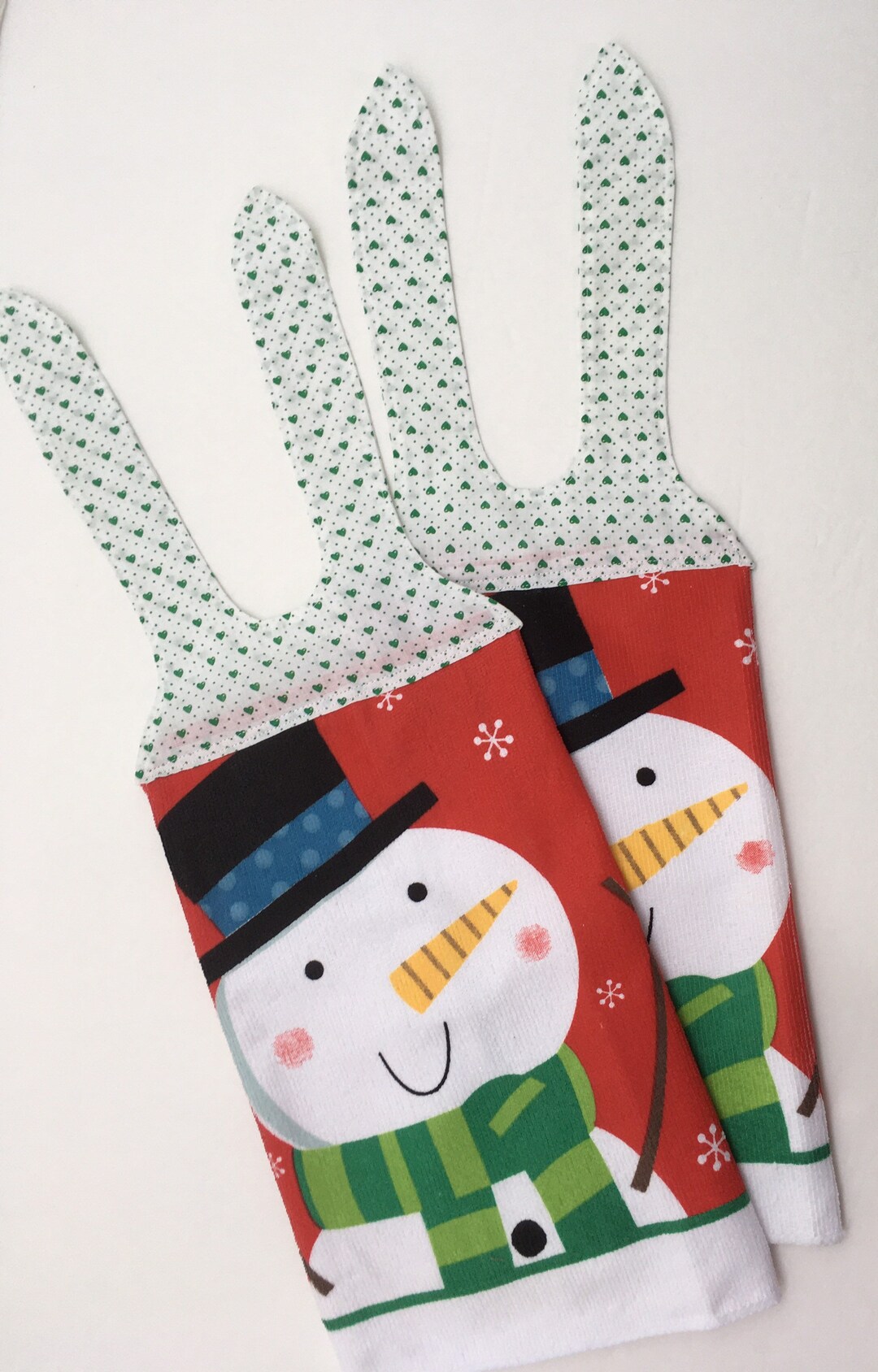 Snowman Hand Towels, Christmas Hand Towels With Hanging Loop, Christmas Hand Towels for Bathroom