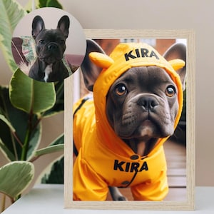 Personalized Cartoon Pet Portrait, Custom Dog or Cat Cartoon Illustration, Digital Download Wall Art for Pet Lovers