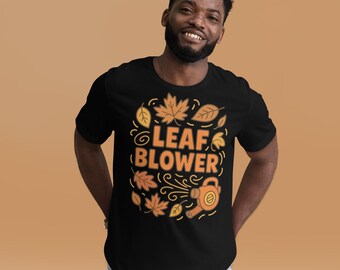 Funny Leaf Blower Retro Gardening Fall Autumn Halloween Matching T-Shirt